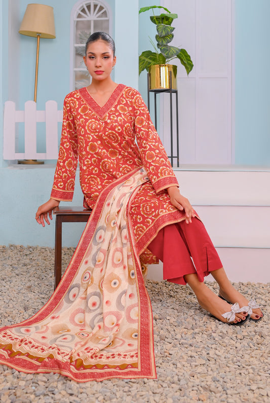 3 PIECE - PRINTED LAWN SUIT