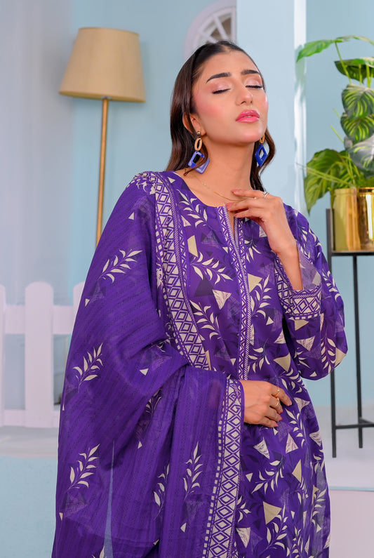 3 PIECE - PRINTED LAWN SUIT