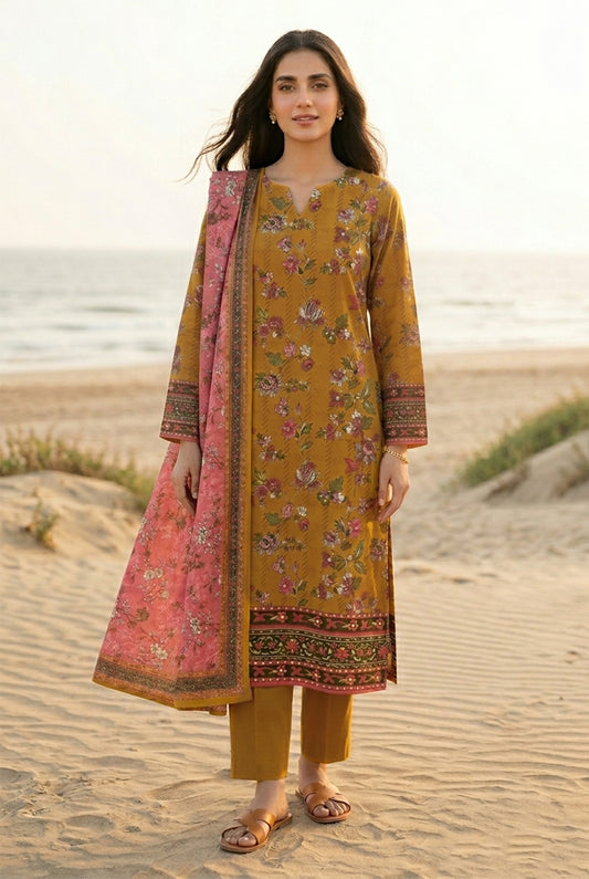 3 PIECE - PRINTED LAWN SUIT