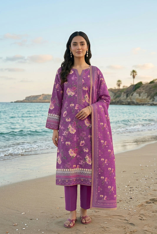 3 PIECE - PRINTED LAWN SUIT
