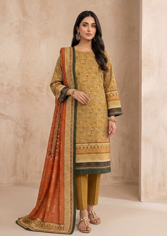 3 PIECE - PRINTED LAWN SUIT