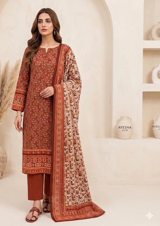 3 PIECE - PRINTED LAWN SUIT