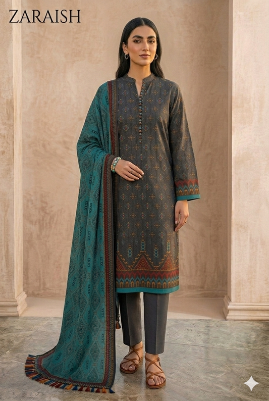 3 PIECE - PRINTED LAWN SUIT