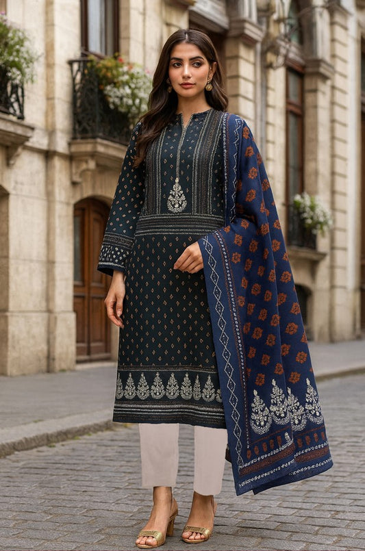 3 PCS | UNSTITCHED | PRINTED KHADDAR