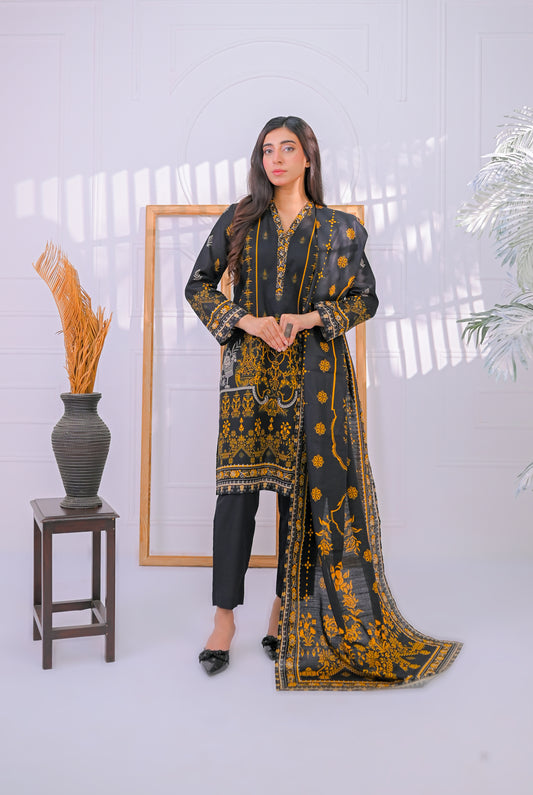 3 PCS | UNSTITCHED | PRINTED KHADDAR