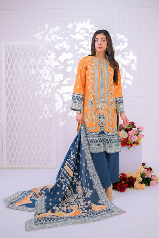 3 PCS | UNSTITCHED | PRINTED KHADDAR