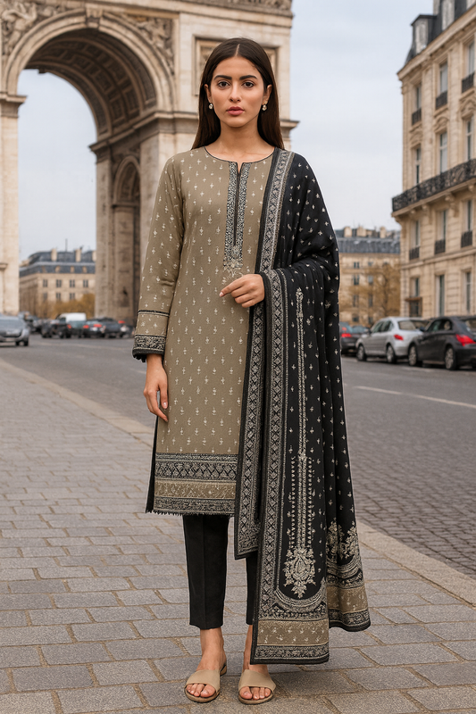 3 PCS | UNSTITCHED | PRINTED KHADDAR