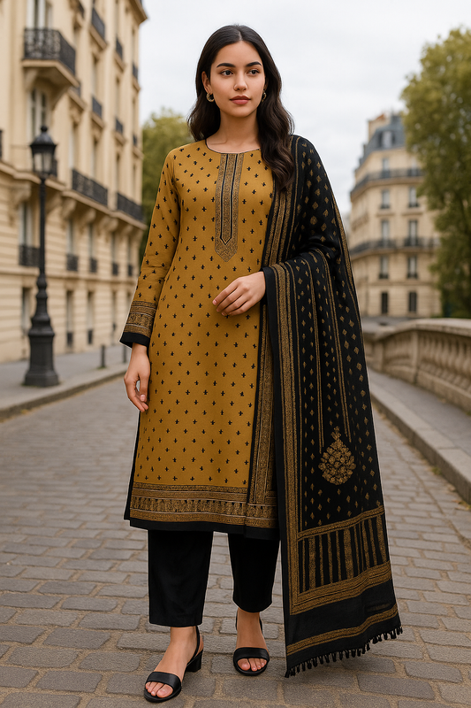 3 PCS | UNSTITCHED | PRINTED KHADDAR