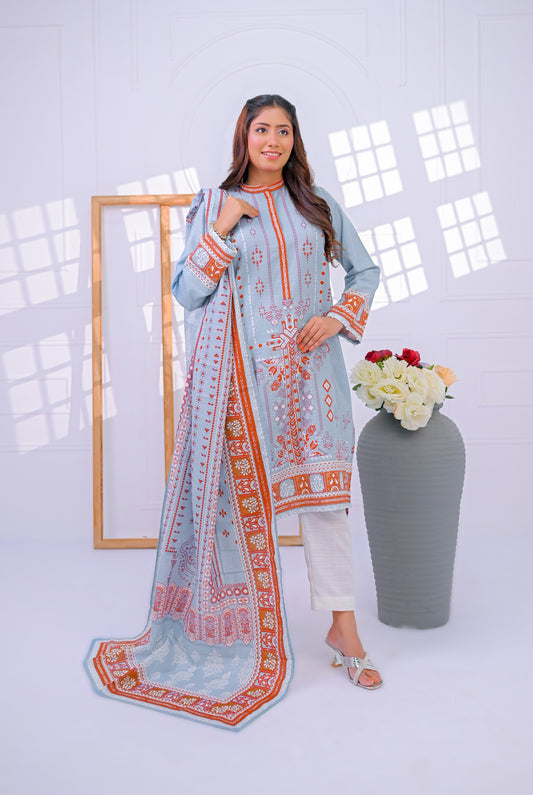 3 PCS | UNSTITCHED | PRINTED KHADDAR
