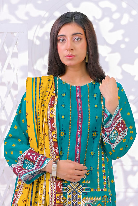 3 PCS | UNSTITCHED | PRINTED KHADDAR
