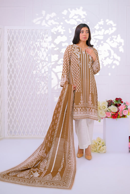3 PCS | UNSTITCHED | PRINTED KHADDAR