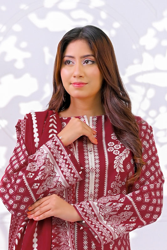 3 PCS | UNSTITCHED | PRINTED KHADDAR