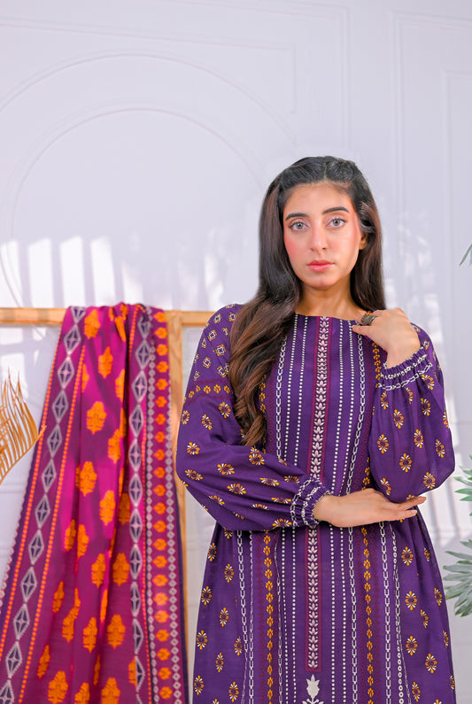 3 PCS | UNSTITCHED | PRINTED KHADDAR