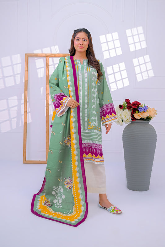 3 PCS | UNSTITCHED | PRINTED KHADDAR