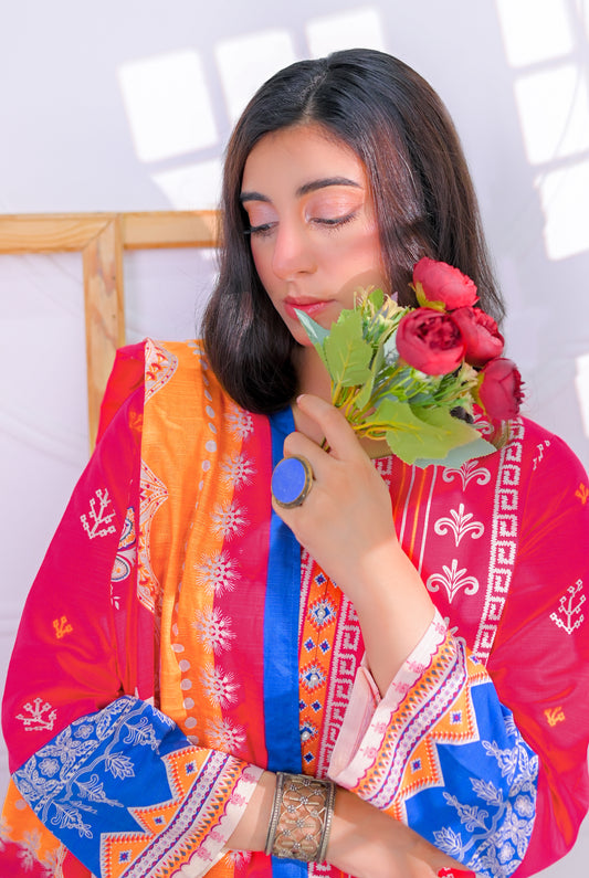 3 PCS | UNSTITCHED | PRINTED KHADDAR