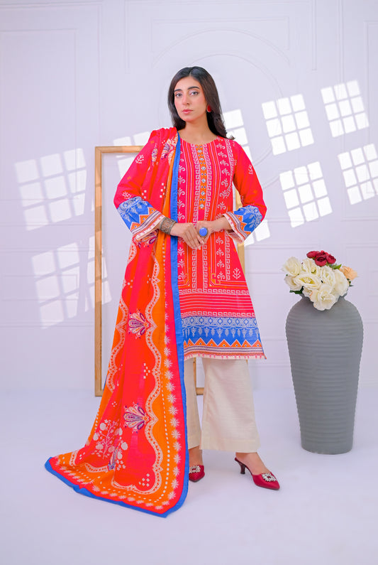 3 PCS | UNSTITCHED | PRINTED KHADDAR