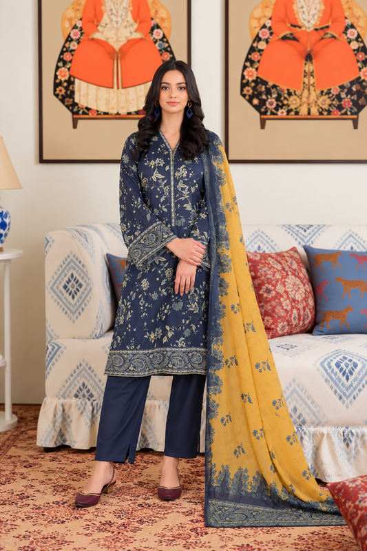 3 PIECE - PRINTED LAWN SUIT