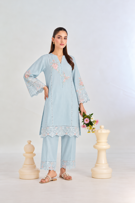 2 Piece - Dyed Embroidered Lawn Suit