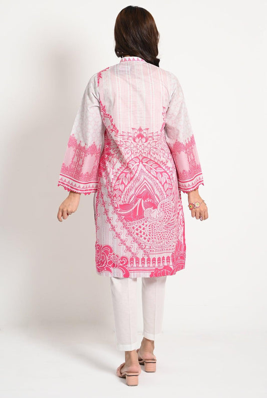 1PC | EMB. LAWN LIGHT PINK KURTI |RTW