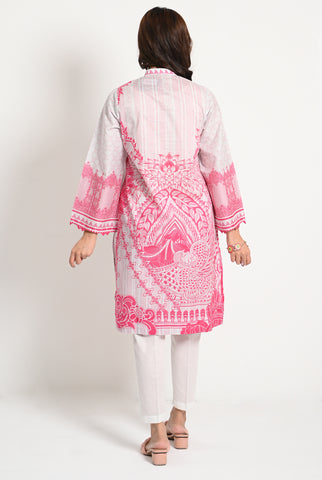 1PC | EMB. LAWN LIGHT PINK KURTI |RTW