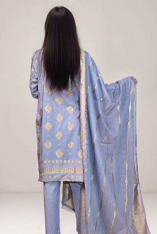 2 Pc | RTW | Jacquard Banarsi Shirt & Dupatta