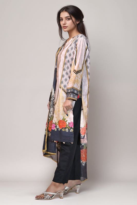 2 Pc | RTW | Lawn shirt & Dupatta