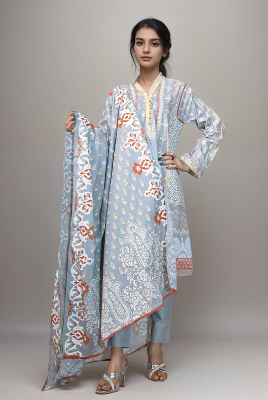 2 Pc | RTW | Lawn Shirt & Dupatta