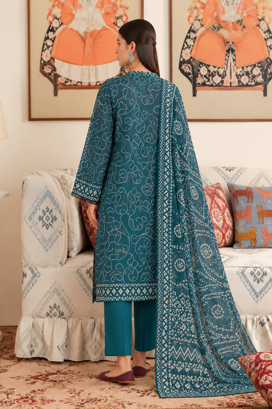 3 PIECE - PRINTED LAWN SUIT