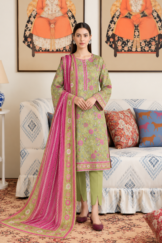 3 PIECE - PRINTED LAWN SUIT