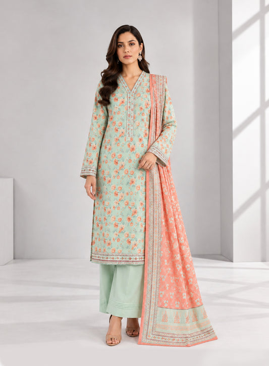 3 PIECE - PRINTED LAWN SUIT