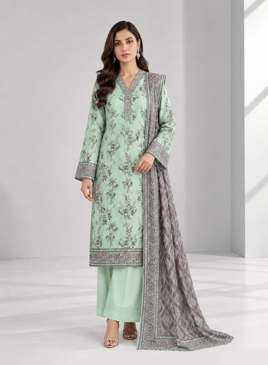 3 PIECE - PRINTED LAWN SUIT