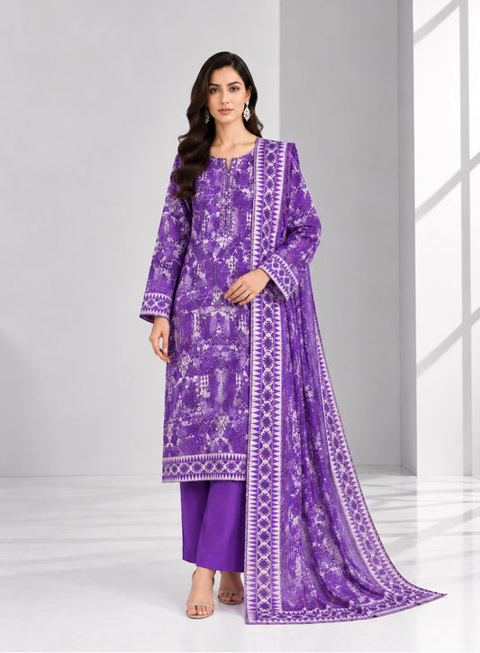 3 PIECE - PRINTED LAWN SUIT