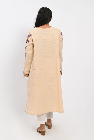 1PC | Emb. Khaddar Desert Sand Shirt| RTW