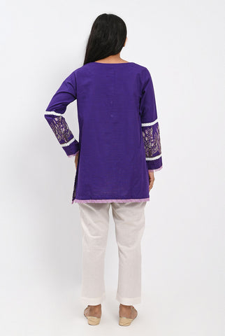 1PC | Emb. Khaddar Violet Shirt |RTW