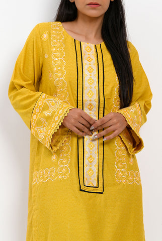 1PC | Karandi Clear Yellow Shirt |RTW