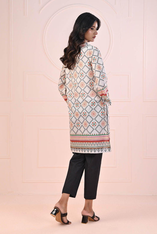 1 PC | RTW | Digital Printed Poicelain Pearl Lawn Shirt