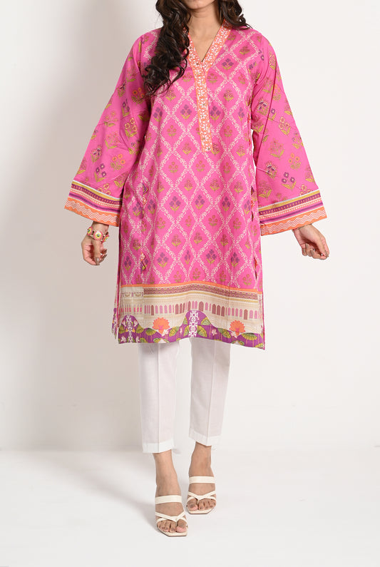 1PC | LAWN PINK KURTI | RTW