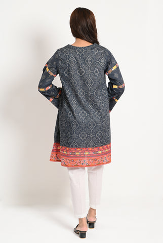 1PC | LAWN DARK GRAY KURTI |RTW