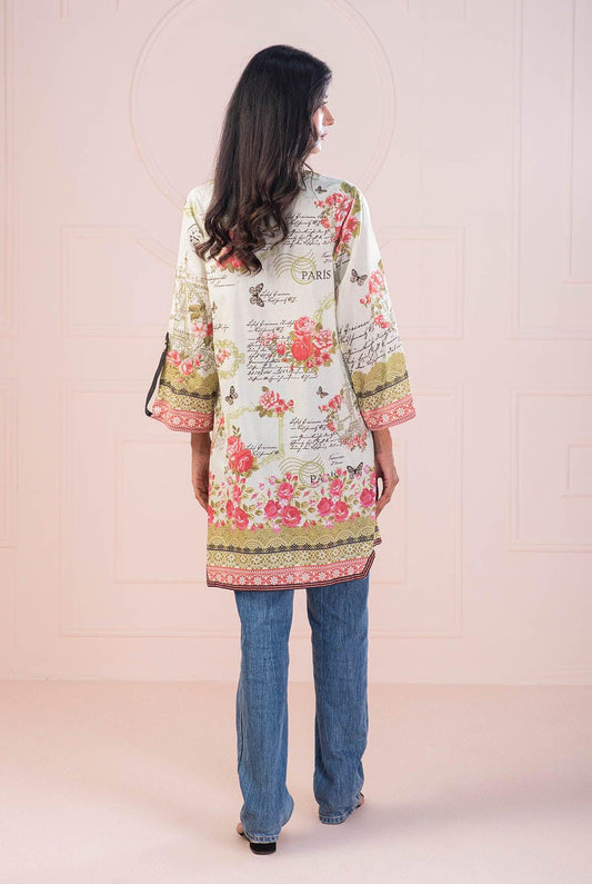 1 PC | RTW | Digital Printed Mint Whisper Lawn Shirt