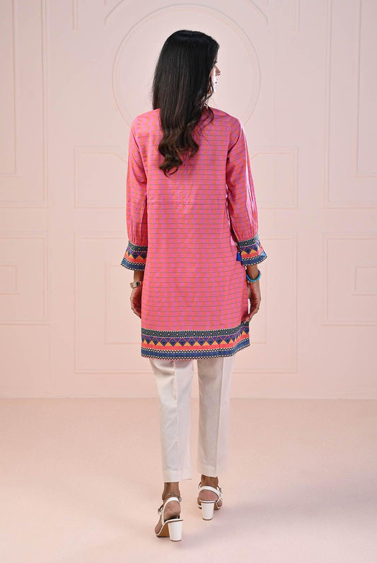 1 PC | RTW | Digital Printed Pink Lawn Shirt