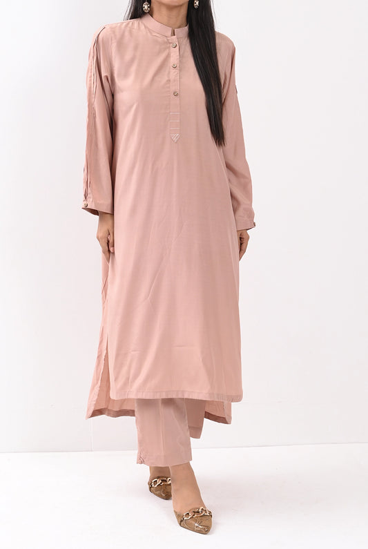 1PC | Poly Viscose Peach Shirt | RTW