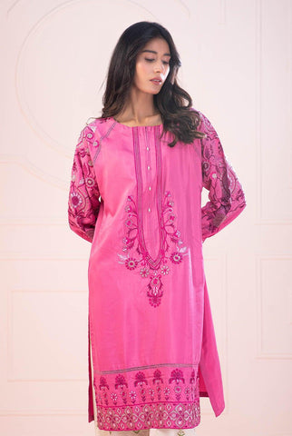 Orchid Bloom | Poly Viscose Dyed Embroidered Shirt | 1 PC