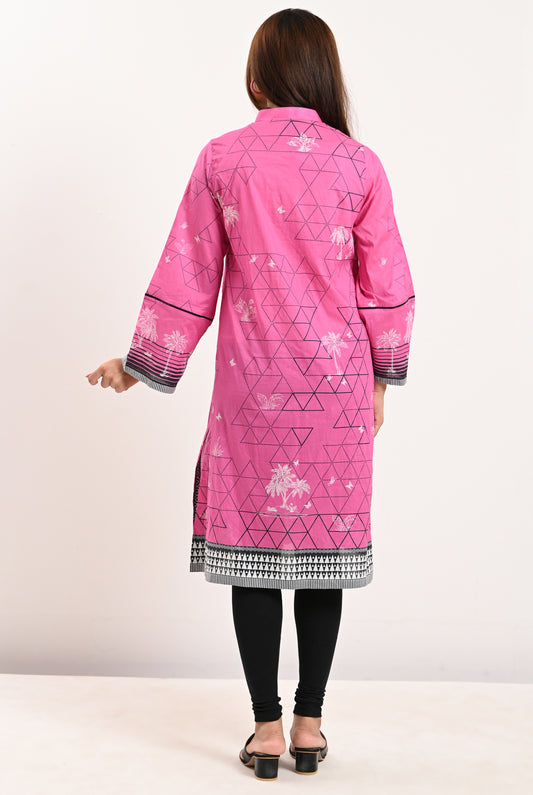 1Pc |Playful Pink Kurti | RTW