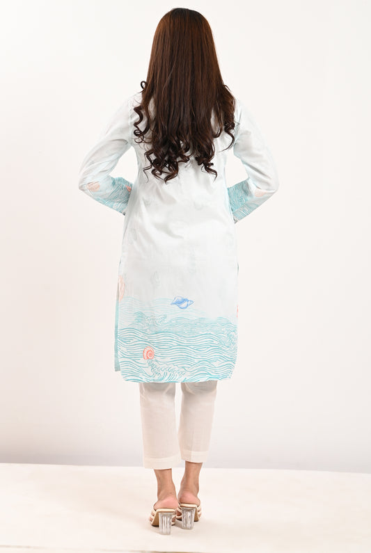 1Pc | Light Blue Kurti | RTW