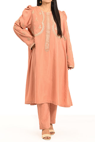 1Pc | Poly Viscose Embroidered Kurta | RTW