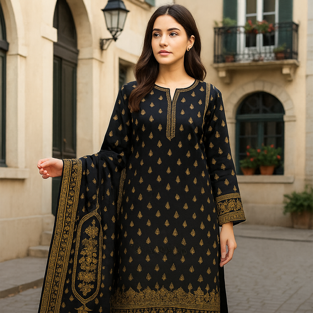 MIZAJ UNSTITCHED 3 PCS PRINTED KHADDAR COLLECTION WINTER-2025