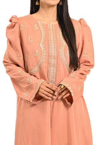 1Pc | Poly Viscose Embroidered Kurta | RTW