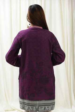 Embroidered Khaddar Mystic Amethyst Kurti | RTW | 1 Piece