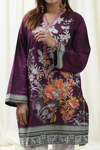 Embroidered Khaddar Mystic Amethyst Kurti | RTW | 1 Piece