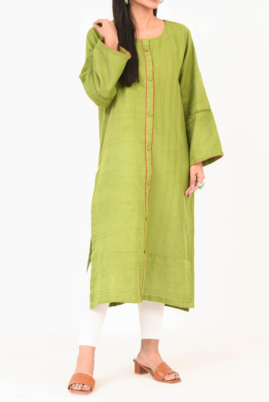 1PC | MULTI WEAVE SHEEN GREEN SHIRT | RTW | WINTER